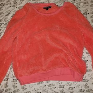 Pink fuzzy sweater